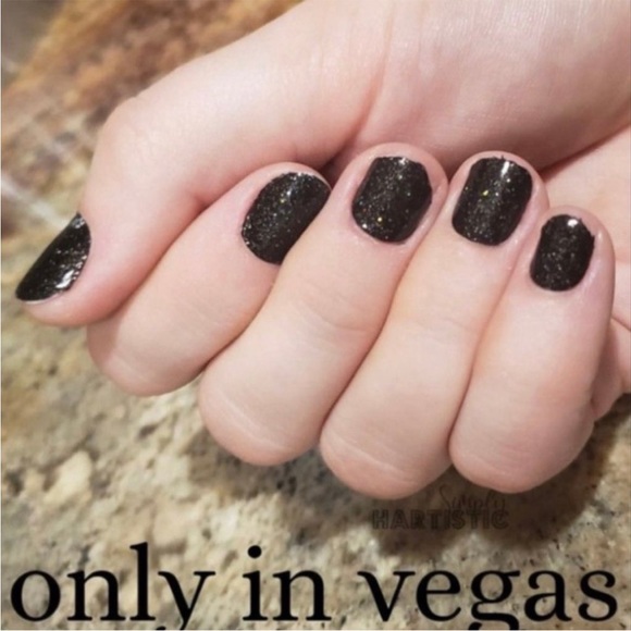 *Retired* Color Street: Only in Vegas | Black Gold Glitter Fall Goth Sparkle - Picture 13 of 16